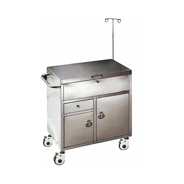 Hot selling B-23 model 2-tier stainless steel hospital instrument medical trolley