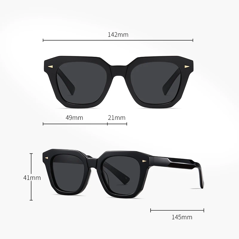 New Arrival Sun Glasses Acetate Thick Custom Engraved Sunglasses Gafas De Sol 2024 Mens Polarized Sunglasses