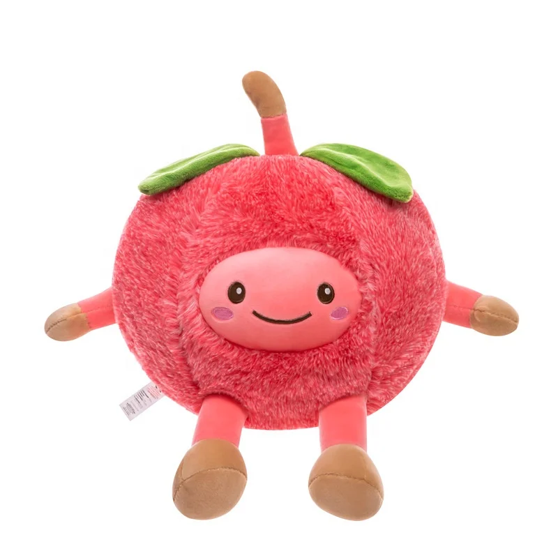 New funny fruit party green nice pear peach fruit plush toys Stuffed Animal Hot Sale  factory outlet
