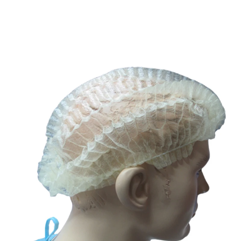 CE Approved Medical Disposable PP Surgical Cap Doctor Nurse Bouffant Cap Non Woven Hair Covers Mob Clip Cap