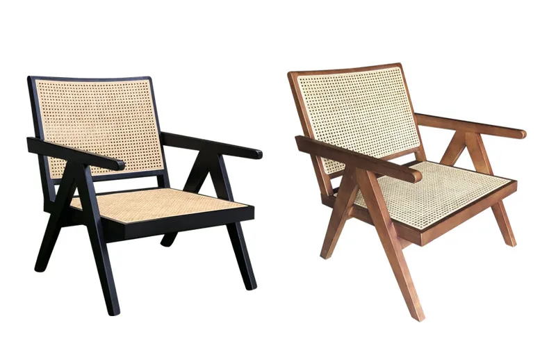 Dreamhause Recliner Nordic Balcony Home Leisure Chair Bedroom Lazy Sofa Chairs Wood Rattan Chairs