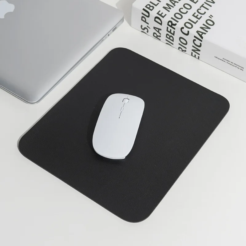 Small Mouse Pad Plain Leather Laptop Computer Mouse Pad Student Home Pad