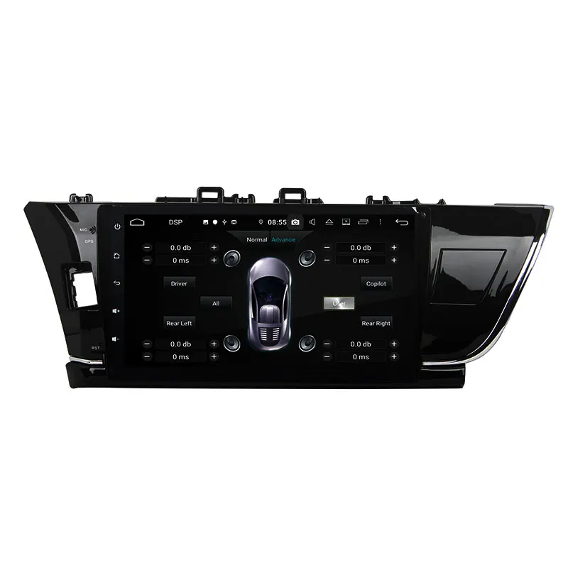 Klyde высокое качество 1024*600 octa core kd-1108 android 10 автомобильному аудио с Corolla 2014-2015 LHD GPS для мультимедиа