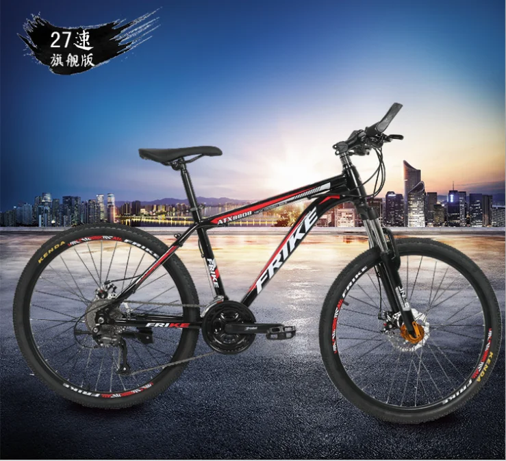 Lightweight High Carbon Steel Material Hardtail Mountain Bike, 22 Speed Drivetrain, Hydraulic Disc Brakes,Suspension Fork