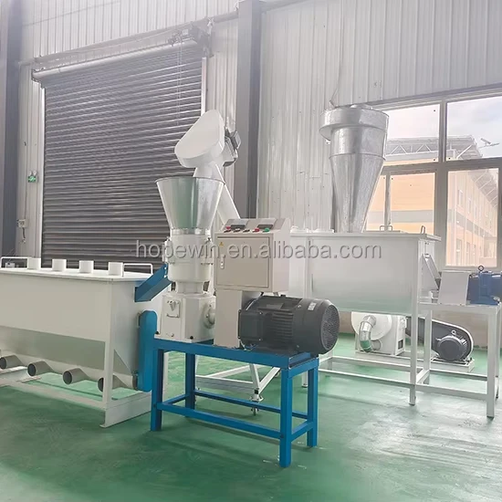 Vertical ring mold 460 alfalfa pellets making machine, full set of 1 ton of alfalfa feed production line