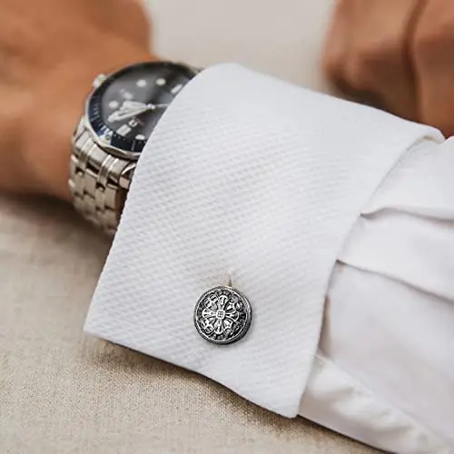 Custom Vintage Enamel Tuxedo Shirt Cufflinks for Regular Wedding Business Men Studs Set Accessories