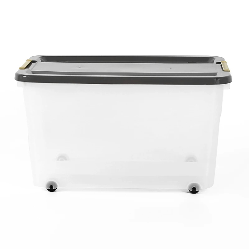 Large Transparent multipurpose pp plastic storage box bin with lid