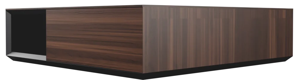 Minimal E1 Grade Hdf Eucalyptus Veneer Living room Square Wooden Coffee Table