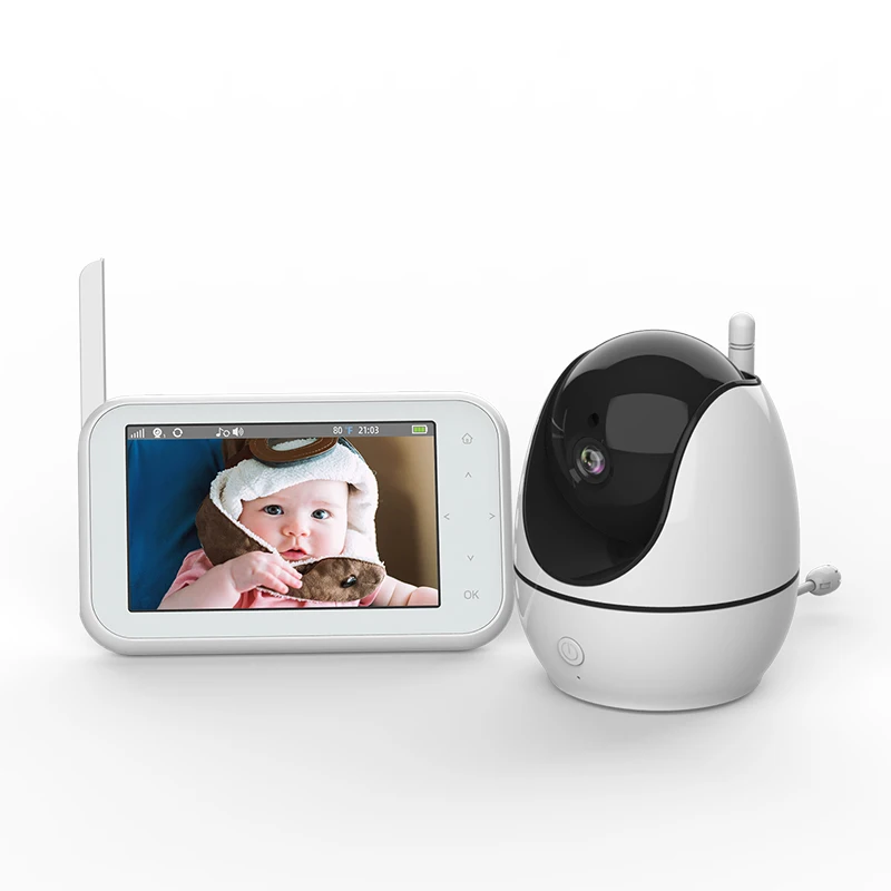 Лидер продаж 2021 Amazon, видеоняня 4,5 дюйма 720P с ночным видением, двусторонней связью и обратной связью