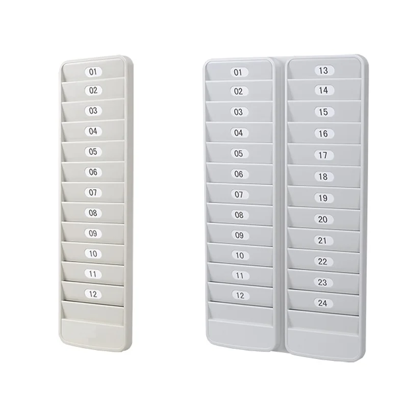 12 ID IC Card Holder OEM Wholesale 12 slots Plastic Time card Rack Time Attendance Card Staff Assorted Rack