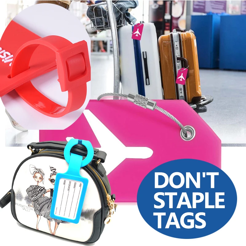 Custom Logo Silicon Suitcase Travel Tag Suitcase Pvc Luggage Tags