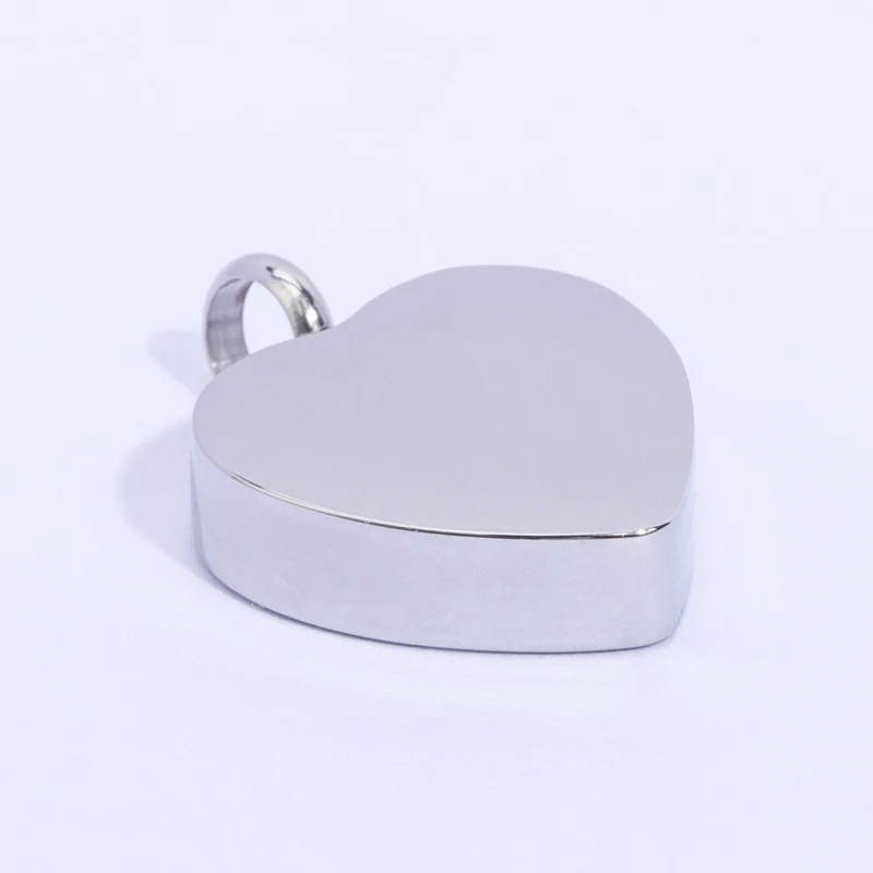 Simple Stainless Steel Heart Perfume Bottle Locket Pendant Easter Cremation Sublimation Keepsake Ash Detachable Urn Pendants
