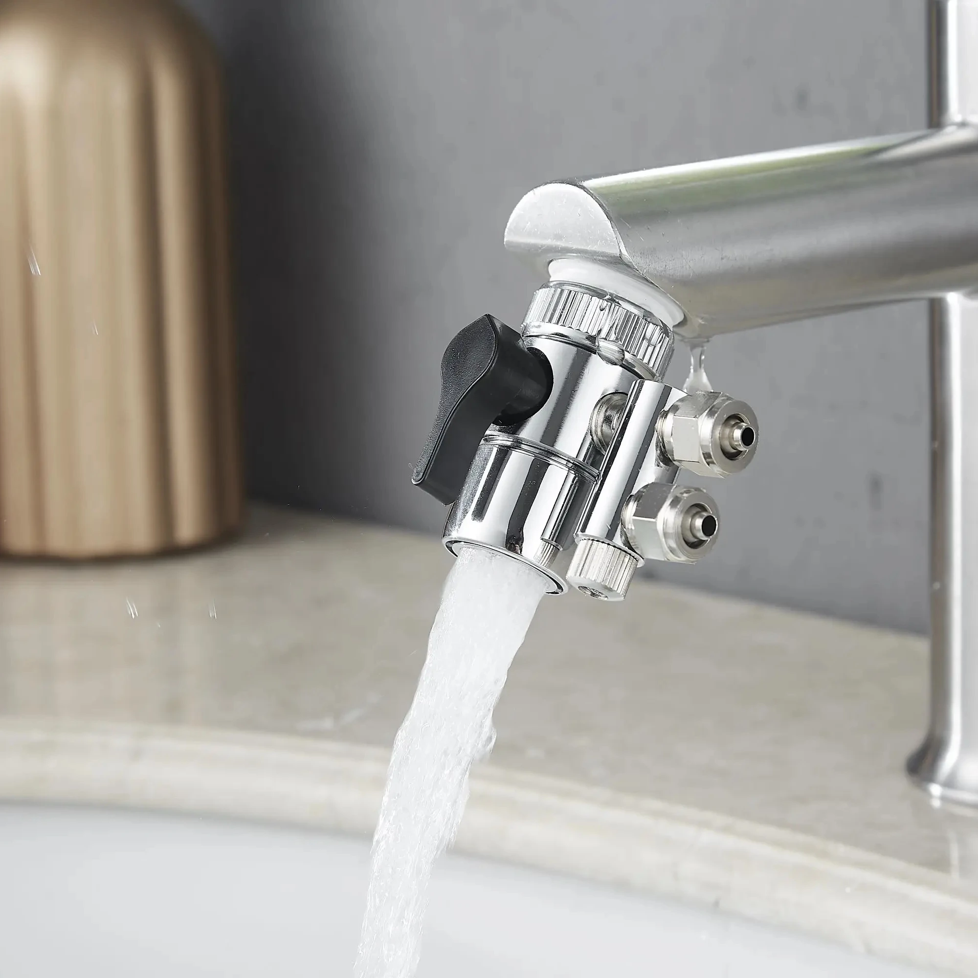 Wall Mounted Hot and Cold Round 3 Way Brass Shower Diverter Valve Concealed Bath Shower Mixer with Balance Valve