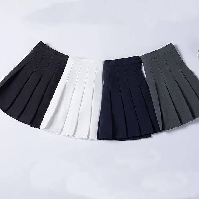 Skirts Women Fashion Summer High Waist Pleated Skirt Candy Colors Female Mini A-Line Stitching Button Bottom Girls Dance Skirts