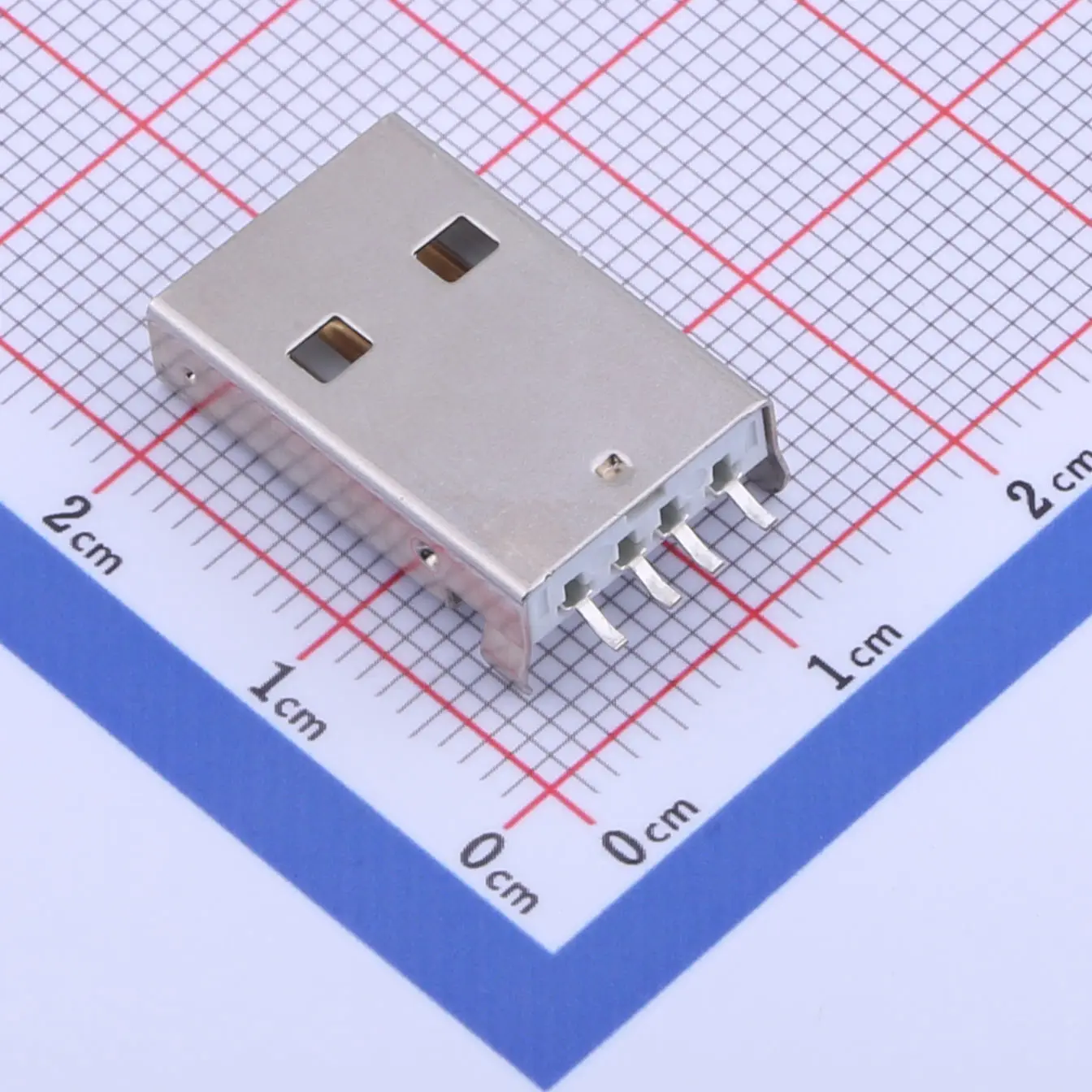 Kinghelm KH-USB180-AM-4P 4Pin usb type a connector USB 2.0 male 180 degree SMT white glue Factory Manufacturer Customized