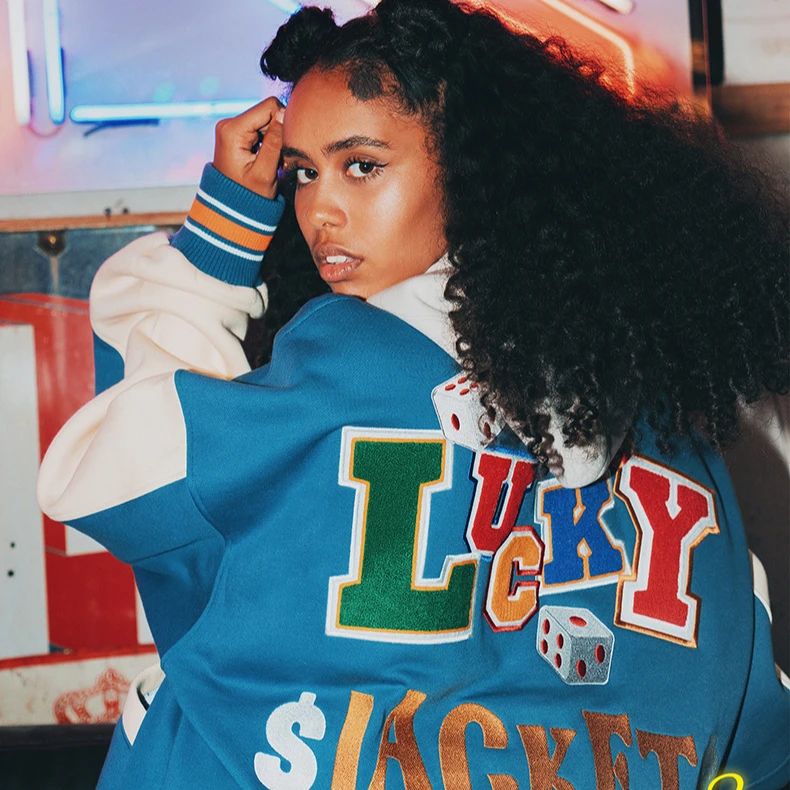 OEM custom rib cuffs multiple chenille embroidery patch vintage letterman varsity jacket for men