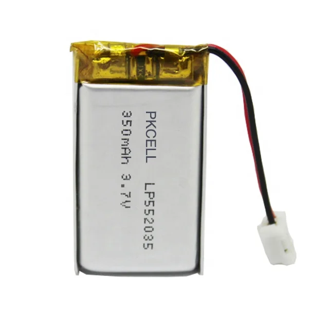 UN38.3 certificate lp552035 3.7v 350mah li-ion polymer for integrated circuit plate/PCB