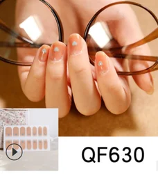 JP898  New Design yellow Daisy Wholesale low price high quality Nail tips Press On Nails false Acrylic Art nails