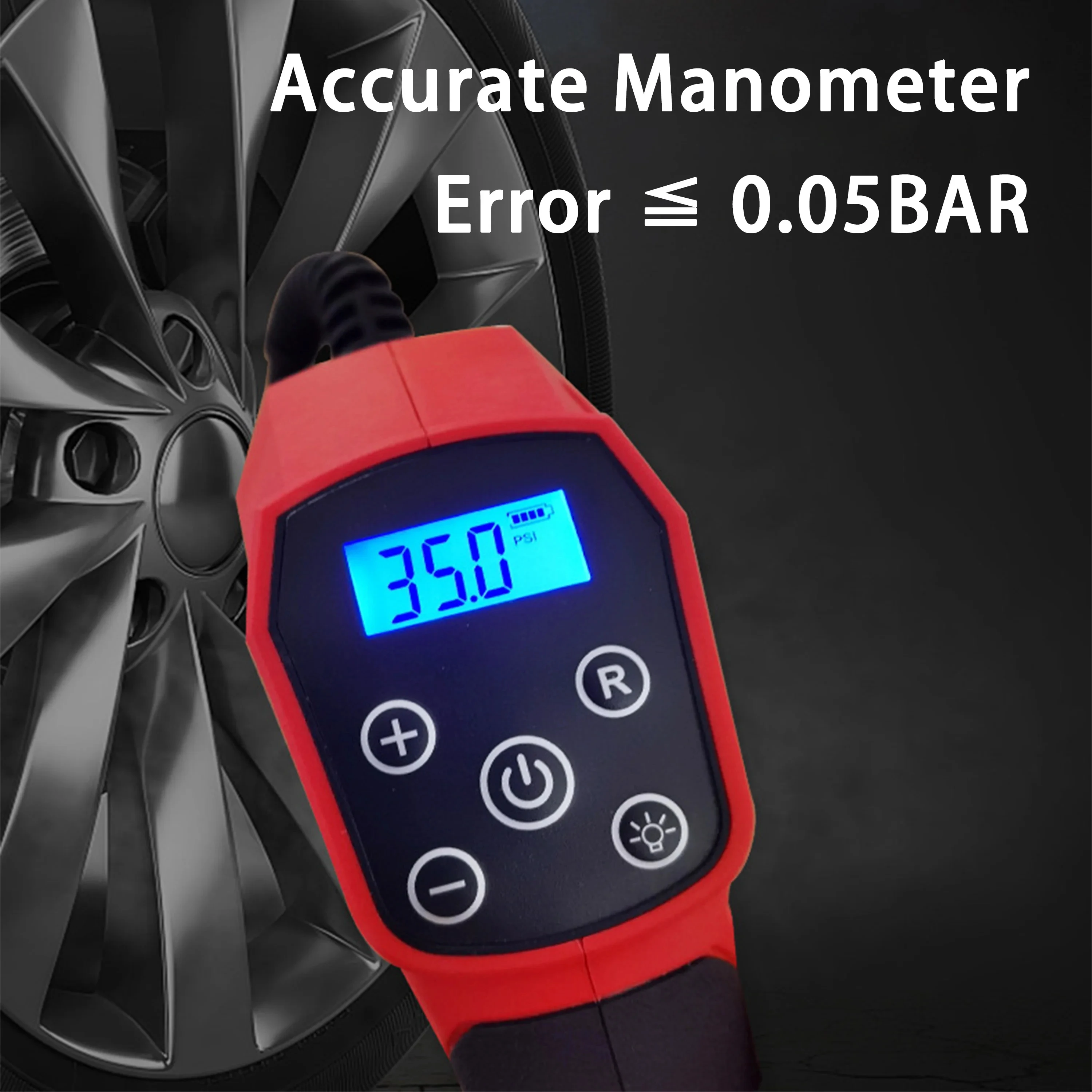 Cordless Tire Inflator Air Compressor for Car 20V 10000mah Battery 160PSI Portable Handheld Air Pump with Digital Pressure Gauge