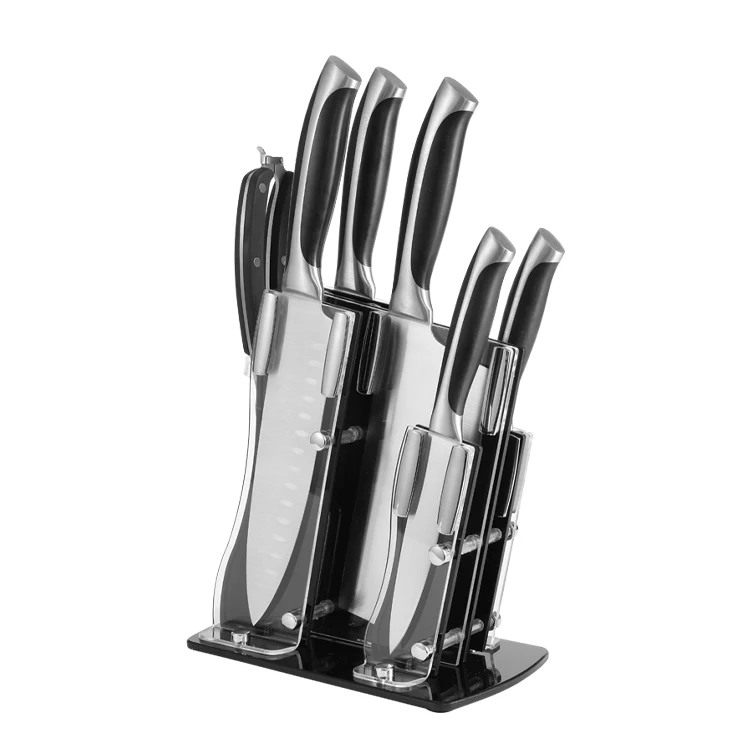 Лезвие ножей Nes из немецкой высокоуглеродистой стали набор кухонных для шеф-повара с ажурной ручкой