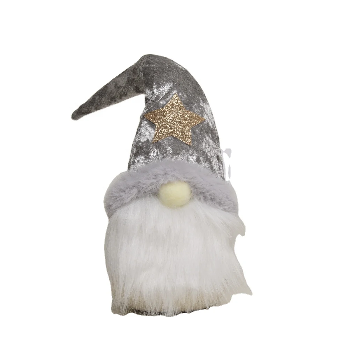 Hot sale animals standing elves cinnabar christmas decoration with fabric material table decoration hot sale