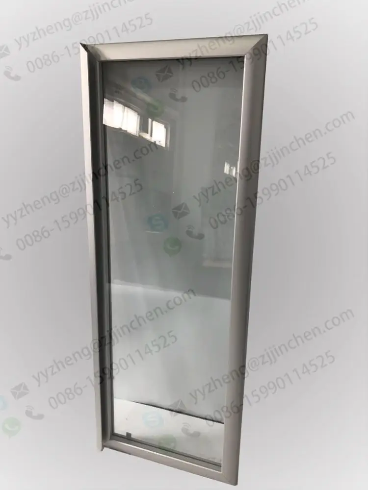 Вертикальный алюминиевый стеклянный дверной холодильник для напитков