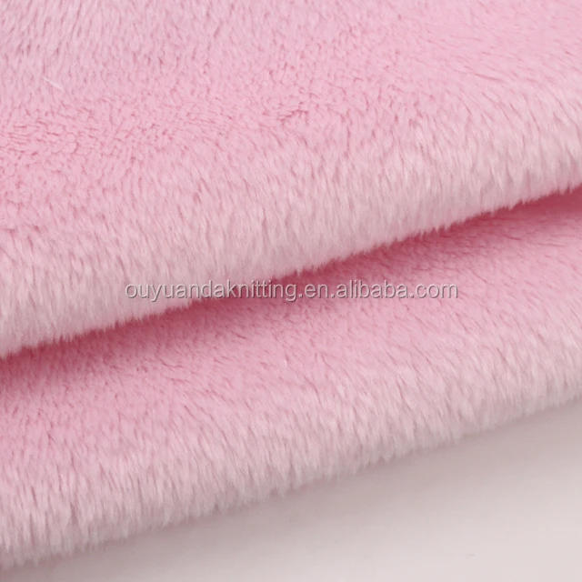 Factory 100% Polyester Super Soft Plush Toy Fabric Brushed Velboa/Velour Minky Fabric for Baby Blanket