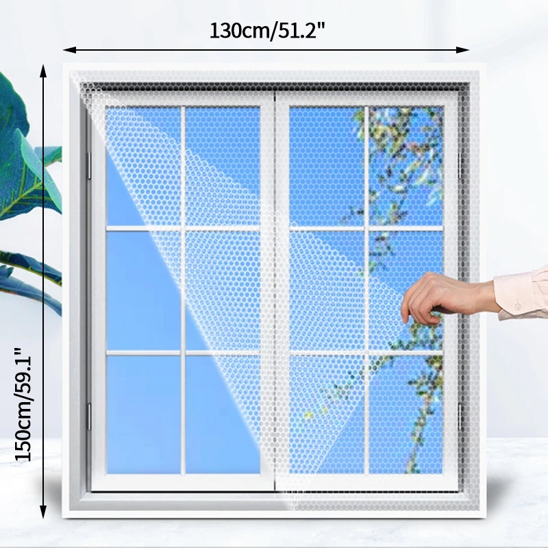 Easy install diy window screen mesh fly screen diy tape mosquito net for windows
