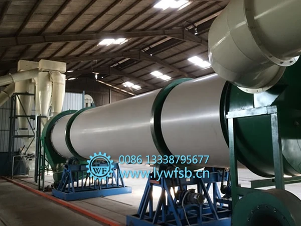 Hot Air Single Tube Sawdust Rotary Drum Dryer