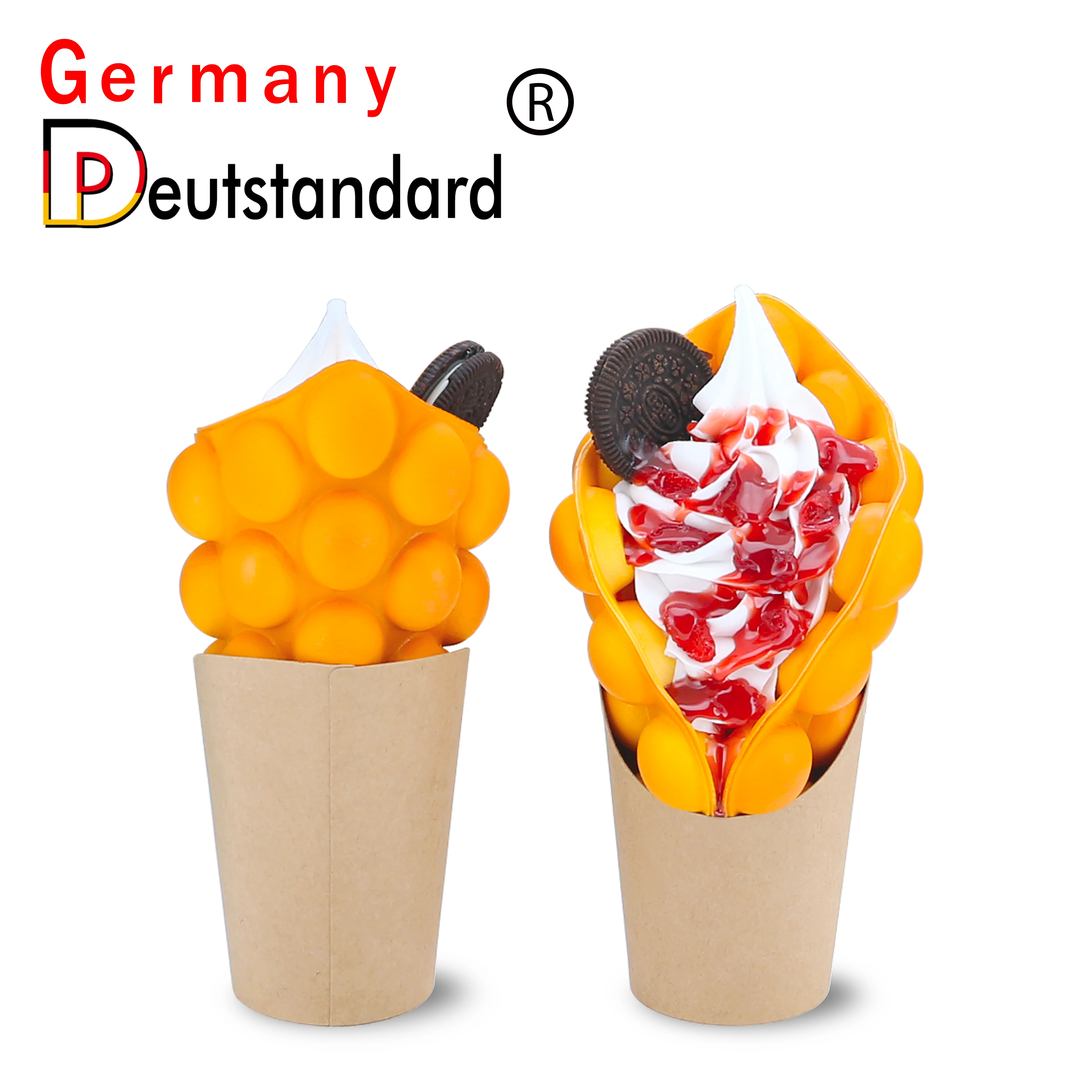 Германия стандарт Deutstandard искусственное 3D мороженое вафельная модель поддельная еда
