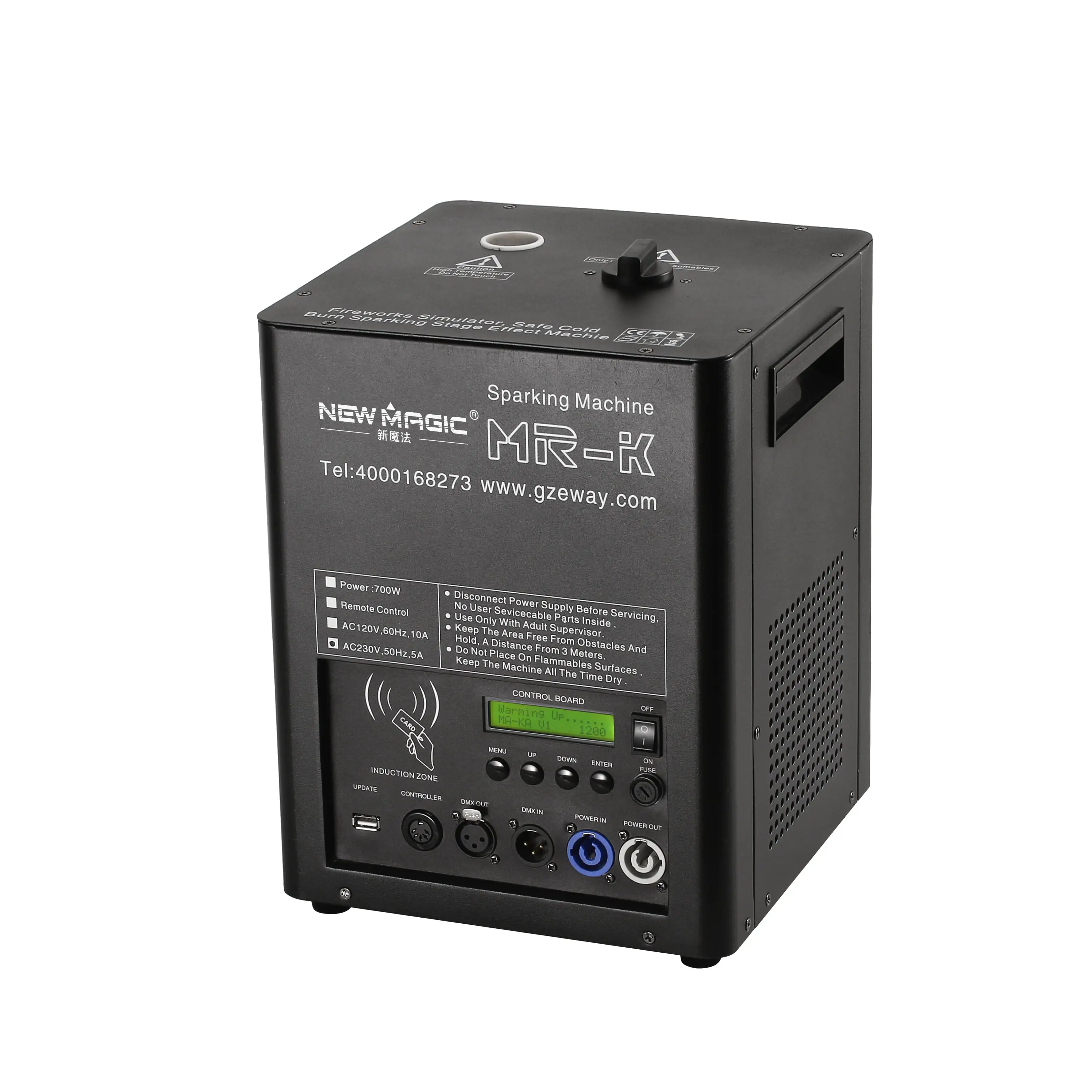 DMX 512  Control 700W Pyrotechnic Machine Flame Fountain Sparkler Machine For party wedding