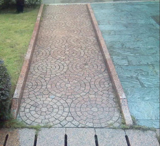 Lawn paving pathway stone walkways stone tile granite cobble flamed  floor tiles garden patio outdoor driveway stepping tile