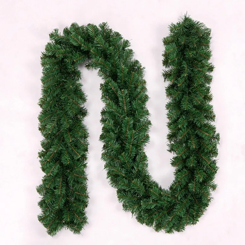 Super Good Quality PVC Hanging Christmas Decoration Rattan Pine Leaves Rattan for indoor outdoor Backdrop scene