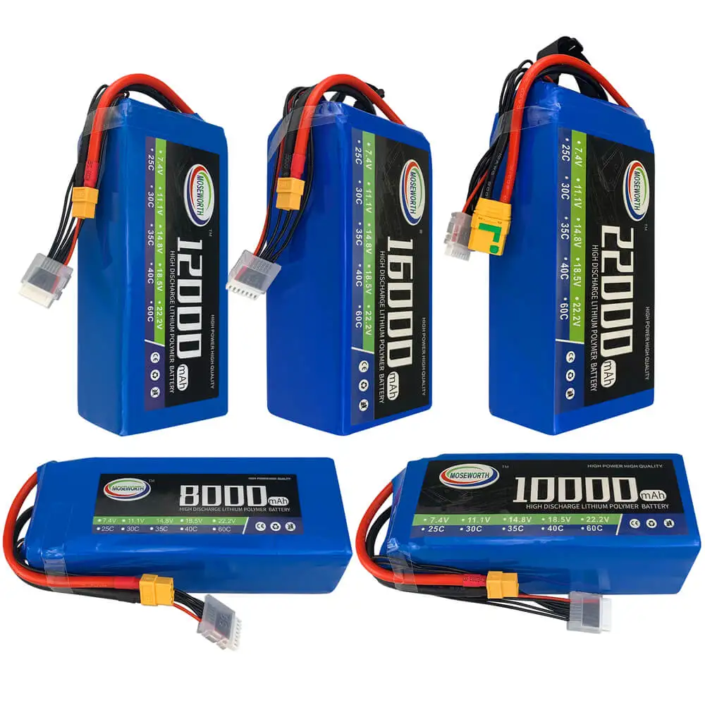 OEM 22.2V 6S 8000mah 10000mah 12000mah 16000mah 22000mAh 25C RC LiPo Battery RC Car Agricultural Spraying Drone