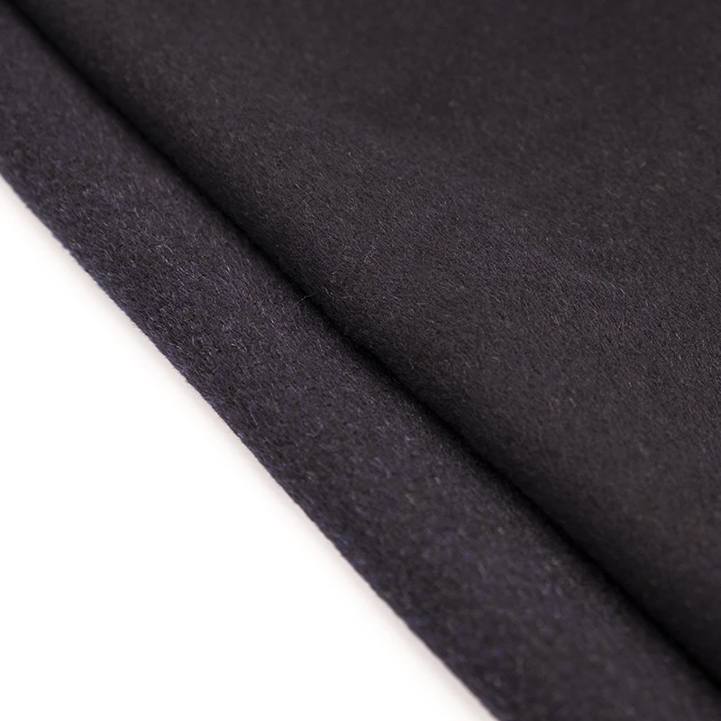 
Wholesale double-faced cashmere fabric recycled wool different color between warp and weft yarn woolen fabric 