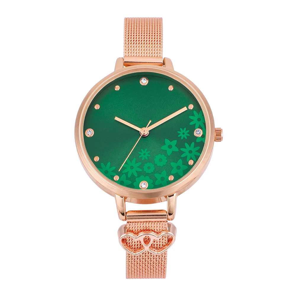 Wrist Watches For Girls PU Leather Strap Round Case Analog Fashion Ladies Watch