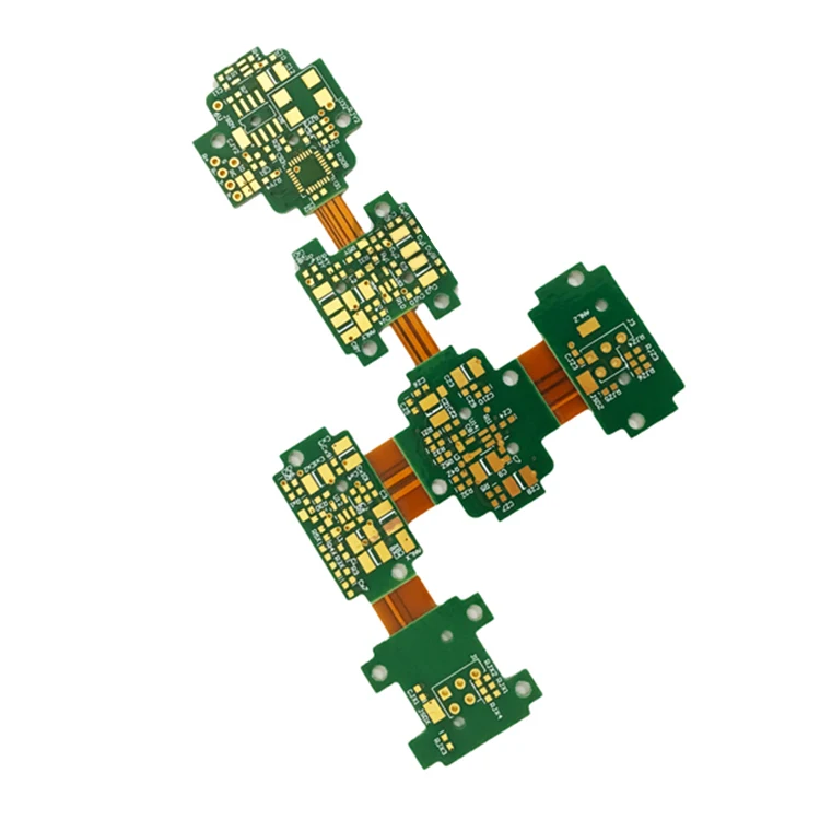 Жесткая гибкая пустая подложка pcb fr4 материал стандартная толщина PCB химический процесс осаждения золота услуга по изготовлению на