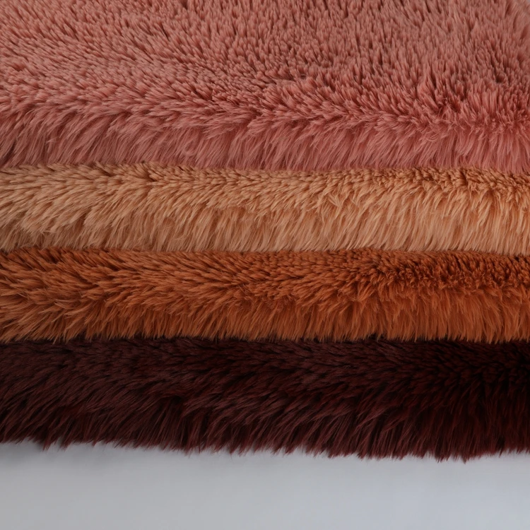 100% Polyester 40Mm  Long Pile Plush Sherpa Faux Fur Fabric