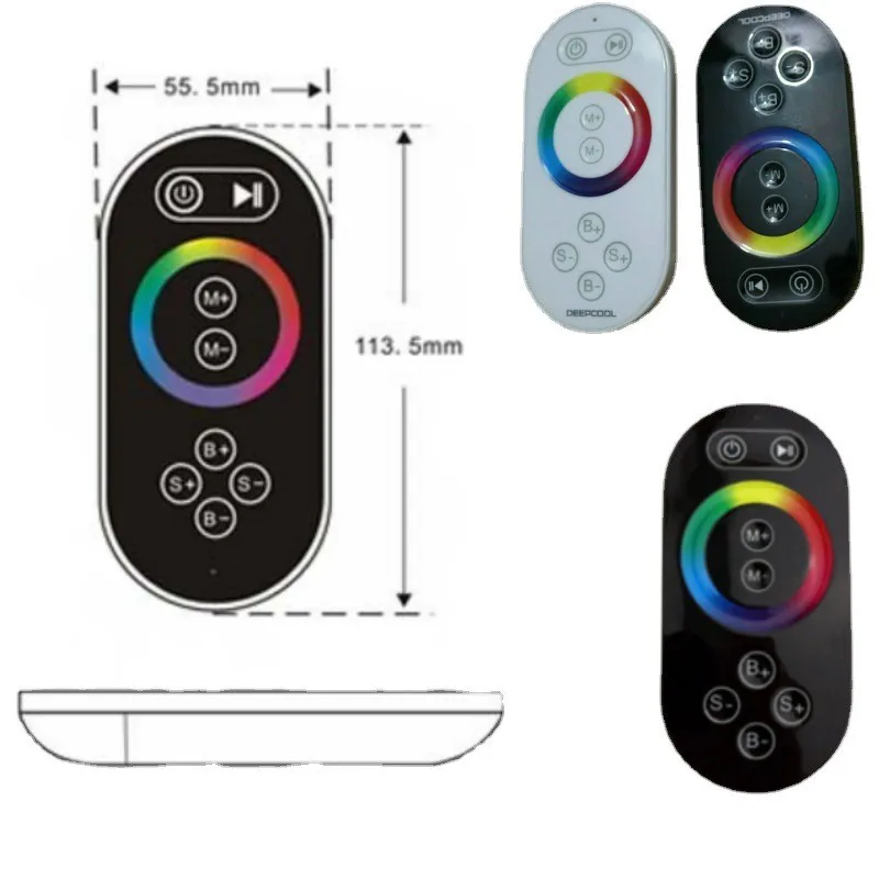 Цветной RGB безэлектродный сенсорный диммер RF8 key RF-free full touch controller пластиковая оболочка Продажа с