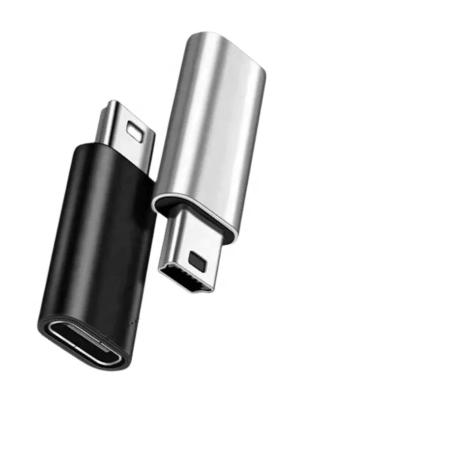 Aluminum Mini Usb 2.0 Mini B Male To Type C Usb C Usb-c Female Converter Adapter