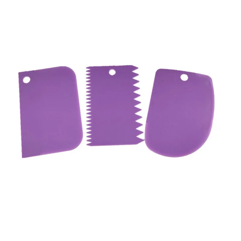 New Three-color Scraper Set,Cream Plastic Scraper Cake,Urable And Easy To Clean L0252/2