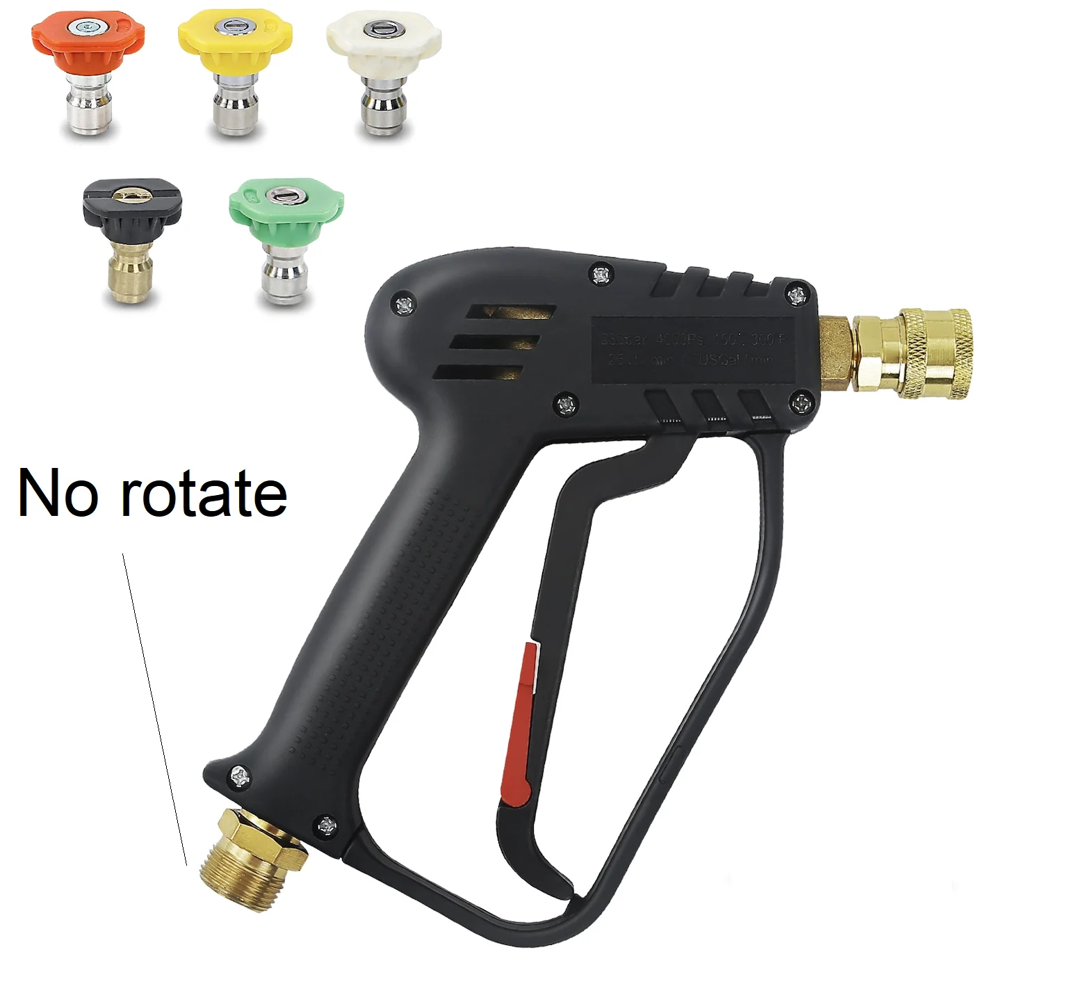 M22 Swivel High Pressure Spray Gun With Metal Hose Connector and Color Quick Connect Nozzle For Karcher K2-K7 Pressure Washer
