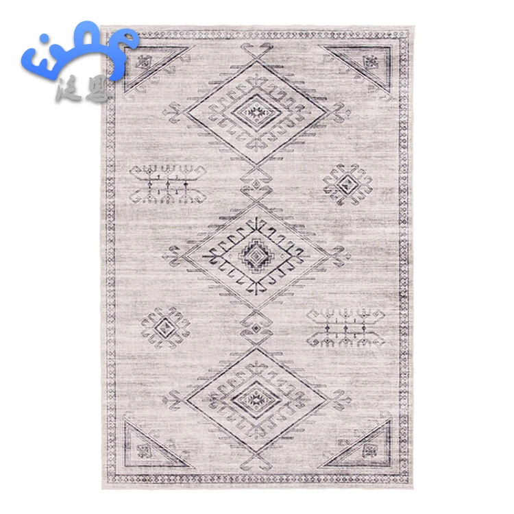 Modern Non-Slip TPR Backing Faux Fur Throw Rug Abstract Non Shedding Faux Wool Soft Fuzzy Rug  Durable Floor Mats for Home