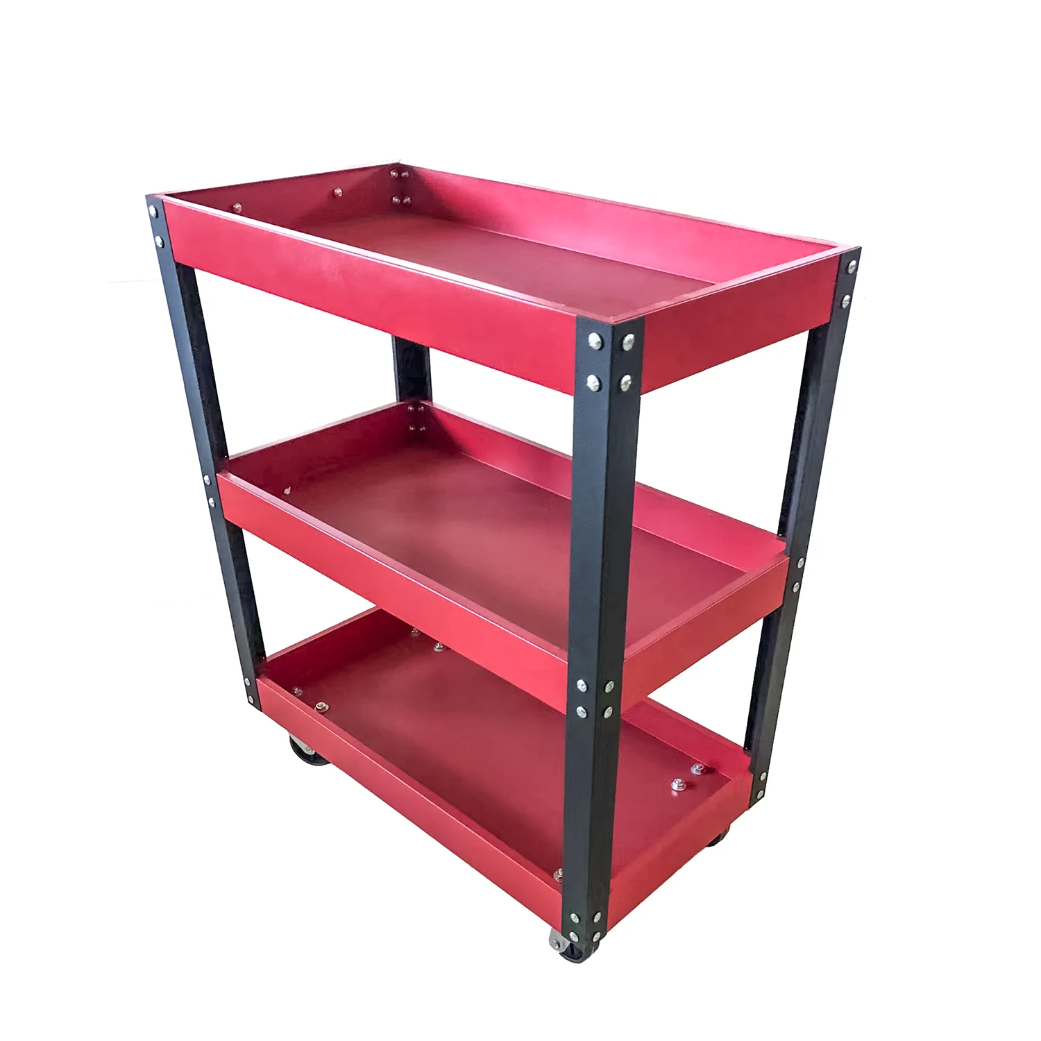 Heavy Duty Mechanic Tool Trolley Storage Tool Cart With Porous Side Panel For Hanging More Tools