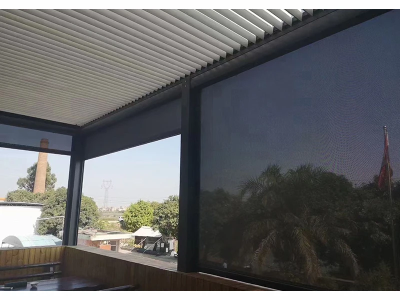 waterproof automatic aluminium rolling shutters roof systems exterior retractable glass cover