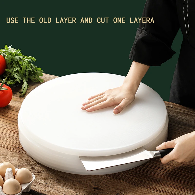 Chopping Board Cutting Boards PE Customizable Sustainable Chopping Blocks for Kitchen Hdpe Plastic Eco-friendly Round White