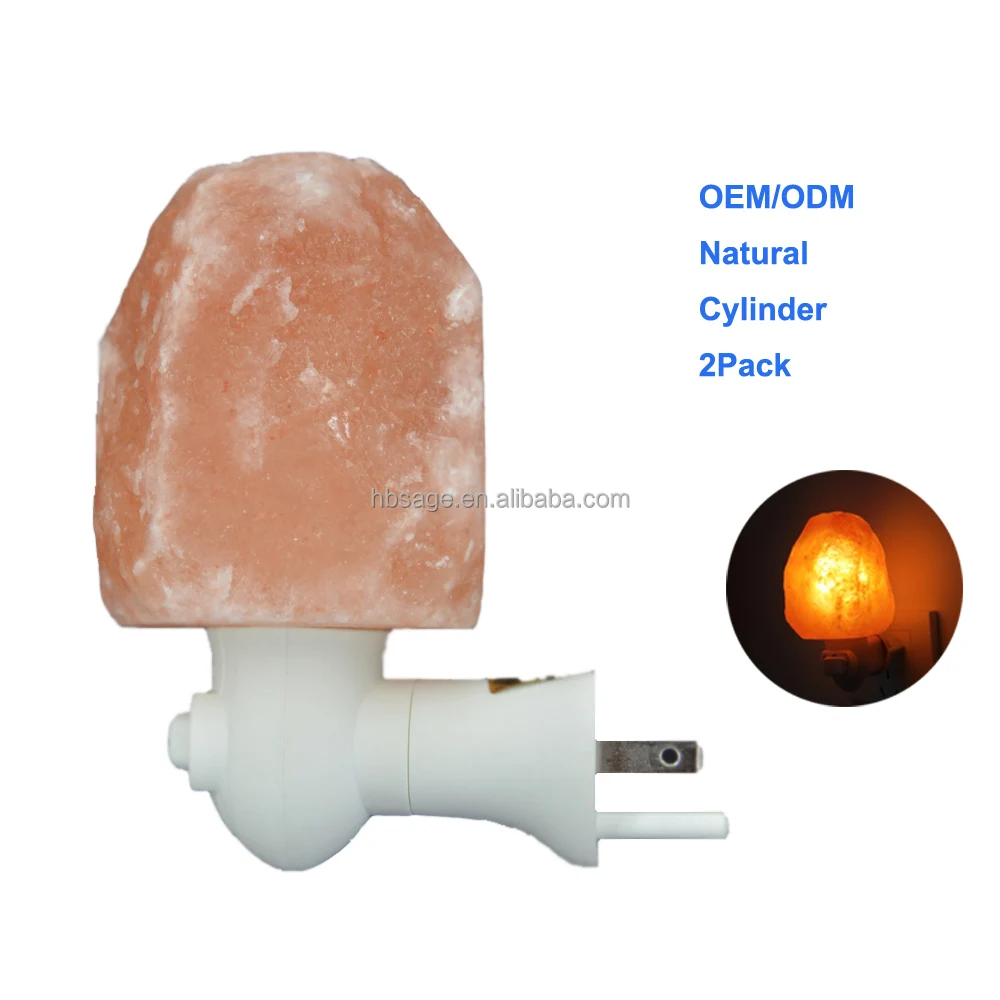 Himalayan Natural Salt Lamp Night Light / Wall Plug Mini Salt Wall Light
