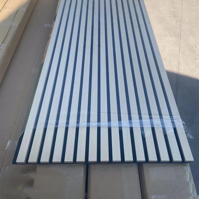 Adhesive Polyester Acoustic Panels Wood Wall Panelling Boiserie Wood Wall Board Panel