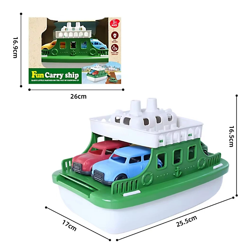 Hot Selling Children Ship Set DIY Assembly Toy Kids Educational Truck Transport Car Carrier Boat Toy Set