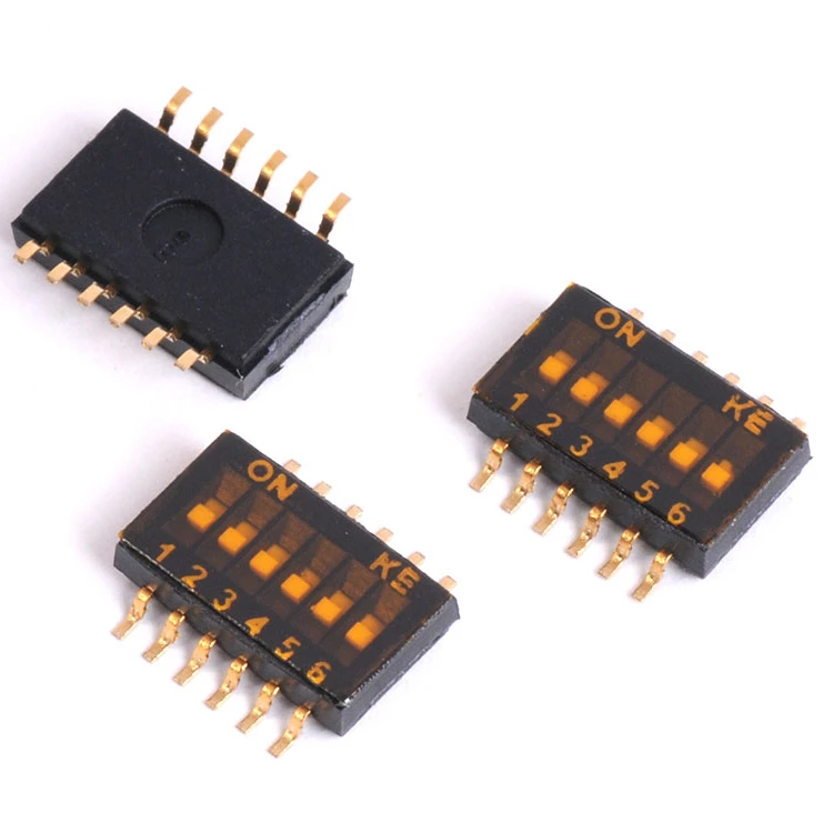 1.27mm pitch dip switch DSHP06TSGER 1.27MMDSHP series dial switch 6pin 6P
